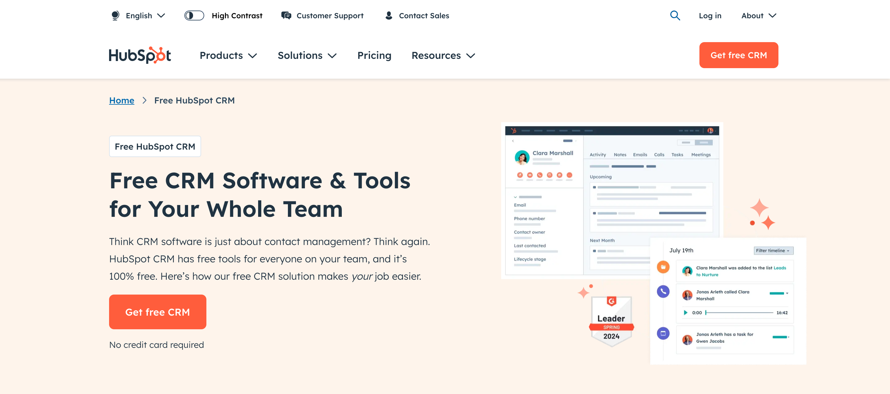 hubspot page